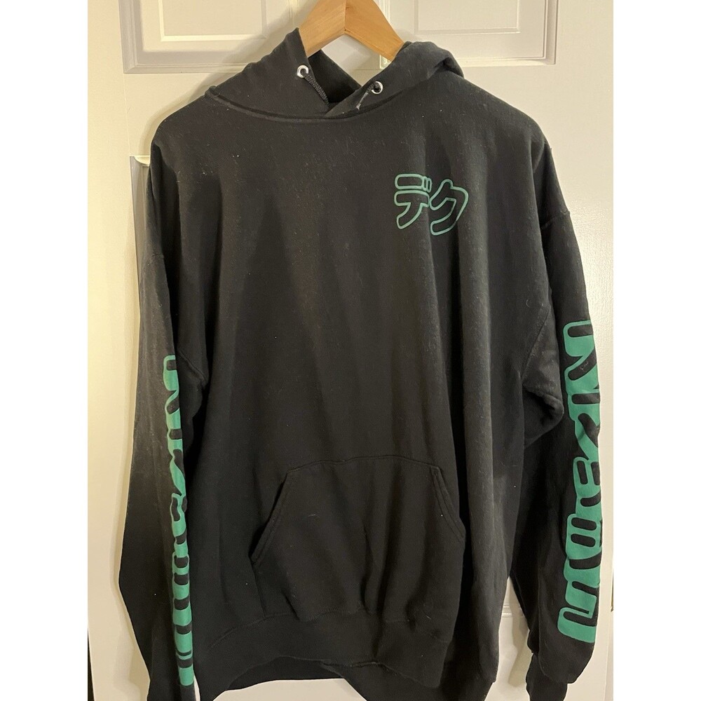 My Hero Academia Deku One For All Hoodie XL Black Funimation Anime Japanese